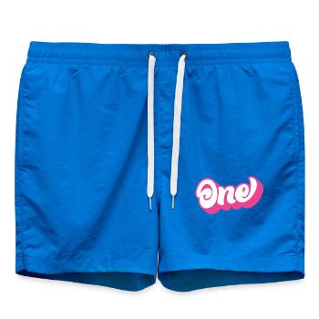 Un 1er anniversaire pour les filles de 1 an - Short de bain - cobalt blue - Devant - AI Model Male 185 light (185cm)