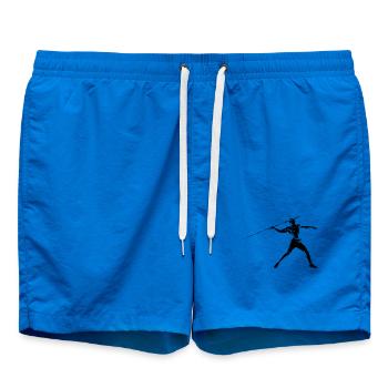 Silhouette du lanceur de javelot – Design sportif - Short de bain - cobalt blue - Devant - AI Model Male 185 light (185cm)