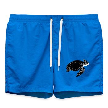 Tortue Noir & Blanc - Short de bain - cobalt blue - Devant - AI Model Male 185 light (185cm)