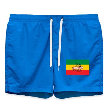 DRAPEAU REGGAE - RASTA LION - JAH RASTAFARI - Short de bain - cobalt blue - Devant - AI Model Male 185 light (185cm)