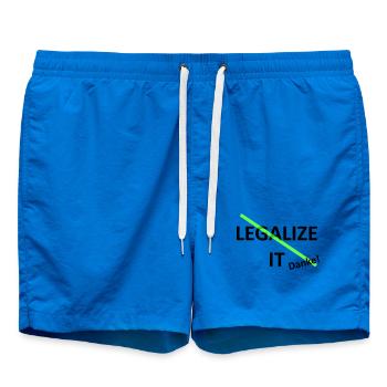 Legalize it weed Marihuana - Badeshorts - Cobalt blue - Vorne - AI Model Male 185 light (185cm)
