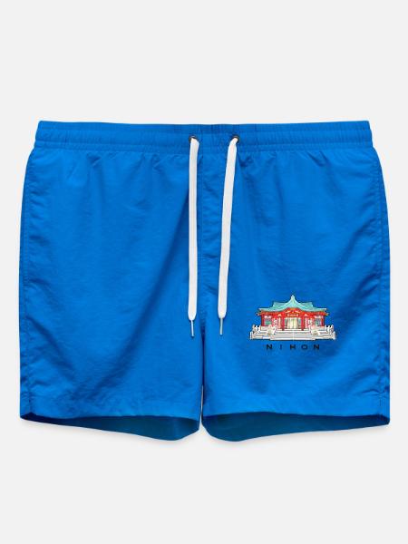 Japan, Shinto Schrein Koshikiiwa, Kansai Region - Badeshorts - Cobalt blue