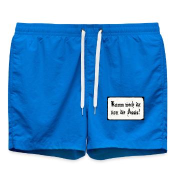 Komm wech da von die Assis - Badeshorts - Cobalt blue - Vorne