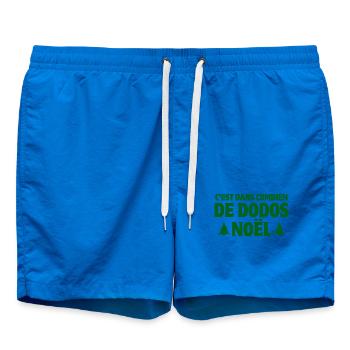 noël, joyeux Noël, sapin de Noël - Short de bain - cobalt blue - Devant - AI Model Male 185 light (185cm)