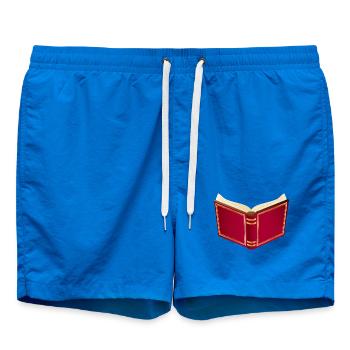 Livre rouge ouvert pour le Père Noël et Noël - Short de bain - cobalt blue - Devant - AI Model Male 185 light (185cm)