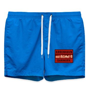 Copenhagen Skyline Imprimé rouge - Short de bain - cobalt blue - Devant - AI Model Male 185 light (185cm)