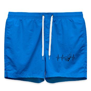 Pulse panier de basket-ball symbole de battement de cœur Streetball - Short de bain - cobalt blue - Devant - AI Model Male 185 light (185cm)