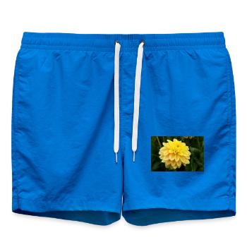 Dahlia fleur jaune, fleur - Short de bain - cobalt blue - Devant