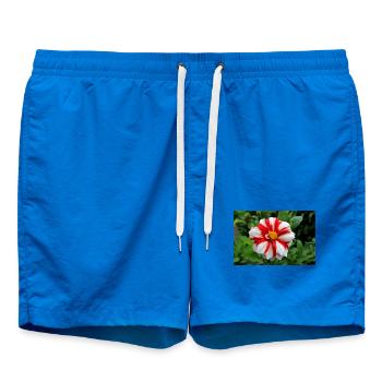 Dahlia blanc rouge fleur, fleur - Short de bain - cobalt blue - Devant