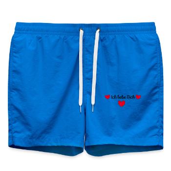 rotes Herz rot Herzen rot Herz - Badeshorts - Cobalt blue - Vorne
