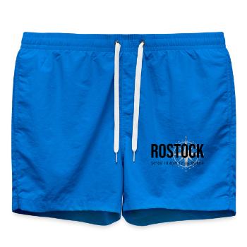 Koordinaten Rostock - Badeshorts - Cobalt blue - Vorne - AI Model Male 185 light (185cm)