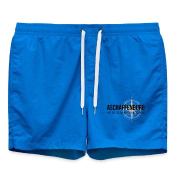 Koordinaten Aschaffenburg - Badeshorts - Cobalt blue - Vorne - AI Model Male 185 light (185cm)