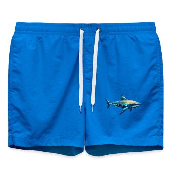 Requin décoré peint d’un paysage marin - Short de bain - cobalt blue - Devant - AI Model Male 185 light (185cm)