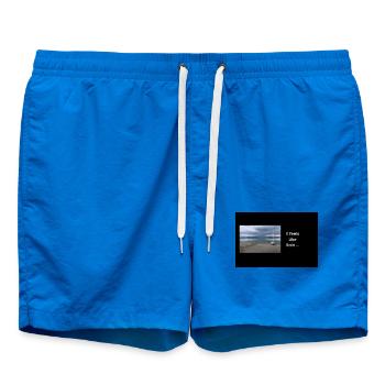 Streetwear it feels like rain - Swim Trunks - cobalt blue - Front - AI Model Male 185 light (185cm)