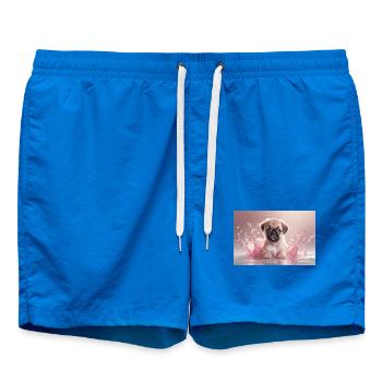 Chiot mignon en ballon de plage rose - Short de bain - cobalt blue - Devant - AI Model Male 185 light (185cm)