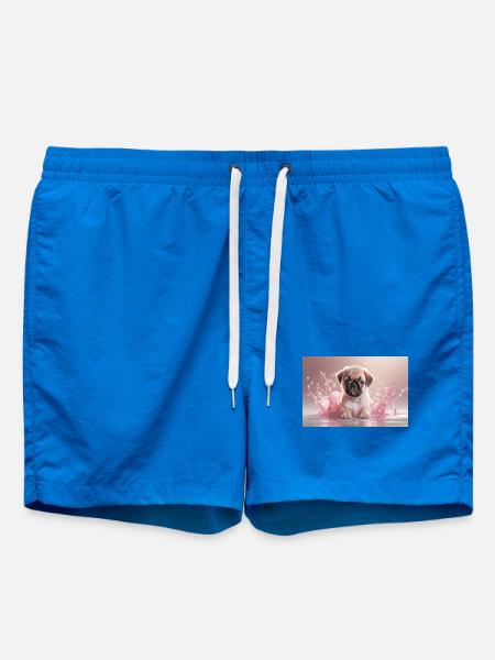 Niedlicher Welpe in Pink Wasserball - Badeshorts - Cobalt blue