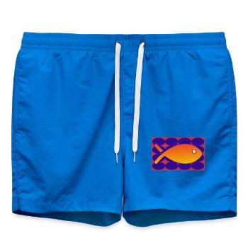 POISSON - Short de bain - cobalt blue - Devant - AI Model Male 185 light (185cm)