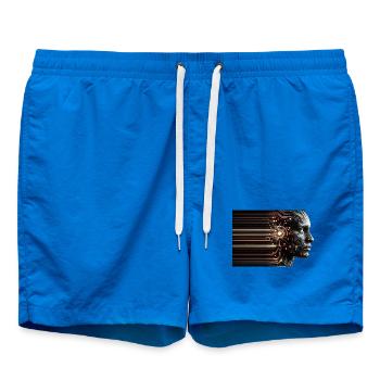 Conception numérique de cyborg fantôme - Short de bain - cobalt blue - Devant - AI Model Male 185 light (185cm)