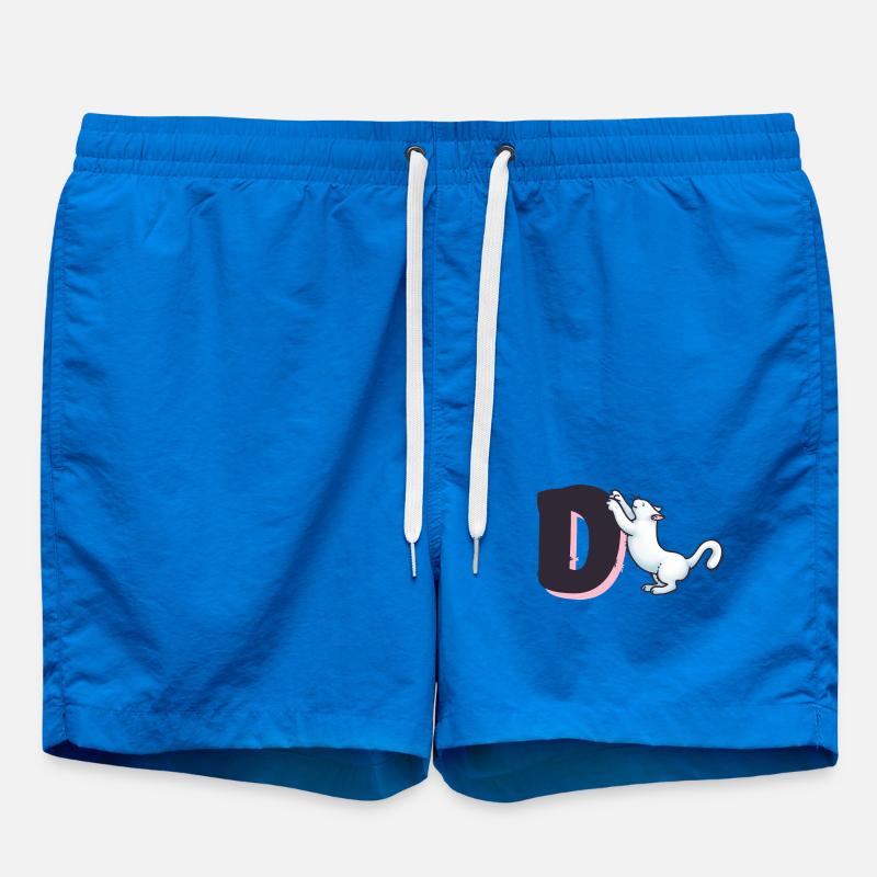 Lettre D du chat - Short de bain - cobalt blue