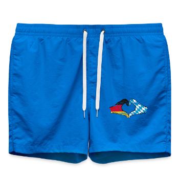 Allemagne Bavière Drapeau Mains Coeur Forme Utilisé - Short de bain - cobalt blue - Devant - AI Model Male 185 light (185cm)