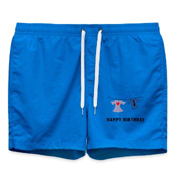 ALLES GUTE ZUM GEBURTSTAG. ALLES GUTE ZUM GEBURTSTAG. JAHRESTAG. - Badeshorts - Cobalt blue - Vorne - AI Model Male 185 light (185cm)
