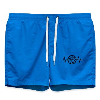 herzschlag volleyball Volleyballer Puls Beach Logo - Badeshorts - Cobalt blue - Vorne - AI Model Male 185 light (185cm)