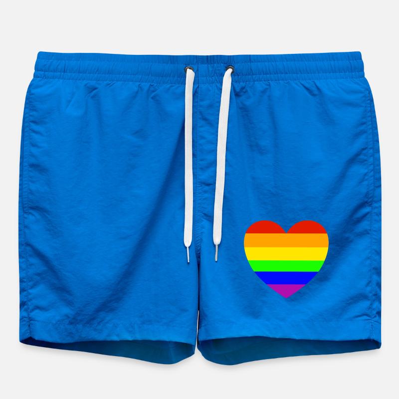 Regenbogenherz Pride Design - Badeshorts - Cobalt blue