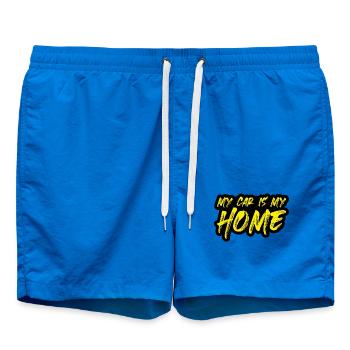 Camping Auto Leben im Auto wohnen - Badeshorts - Cobalt blue - Vorne - AI Model Male 185 light (185cm)