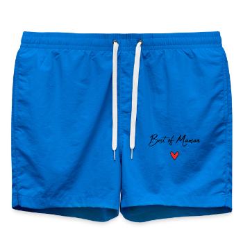 MAMA. MUTTERTAG. HERZ. FEST. ALLES GUTE ZUM GEBURTSTAG - Badeshorts - Cobalt blue - Vorne - AI Model Male 185 light (185cm)