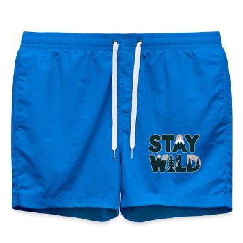 Berg- und Wald-Erlebnisdesign - Badeshorts - Cobalt blue - Vorne - AI Model Male 185 light (185cm)
