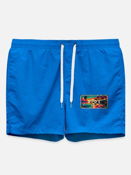 Side Türkei Vintage Sonnenuntergang Schild - Badeshorts - Cobalt blue