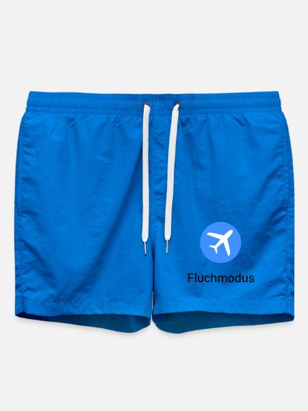 Airplane Mode Swearing Airplane Icon Office Humor Funny - Swim Trunks - cobalt blue