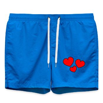 100. 100 YEARS. 100th ANNIVERSARY. BIRTHDAY 100 - Swim Trunks - cobalt blue - Front - AI Model Male 185 light (185cm)