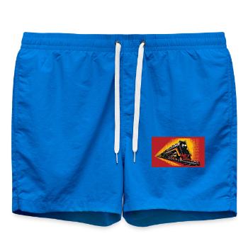 Zug 1 2 - Badeshorts - Cobalt blue - Vorne - AI Model Male 185 light (185cm)
