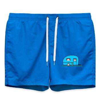 CAMPING. CAMPER. JE PEUX PAS. HUMOUR. VACANCES - Short de bain - cobalt blue - Devant - AI Model Male 185 light (185cm)