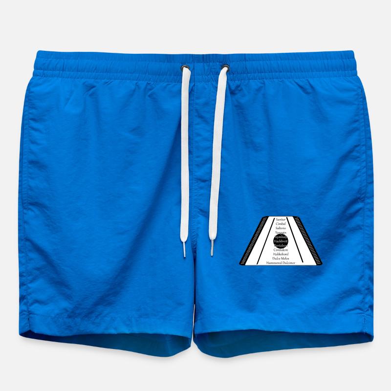 Dulcimer black n white - Swim Trunks - cobalt blue