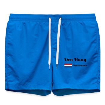 Den La Haye, Pays-Bas - Imprimés élégants - Short de bain - cobalt blue - Devant - AI Model Male 185 light (185cm)