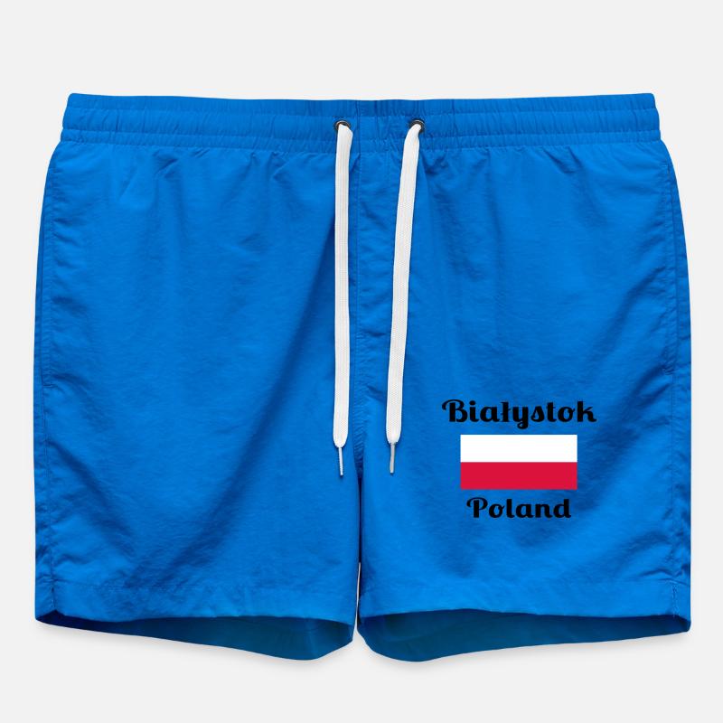 Białystok, Pologne - Imprimés élégants - Short de bain - cobalt blue