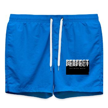 Identité parfaite Typographie en gras - Short de bain - cobalt blue - Devant - AI Model Male 185 light (185cm)