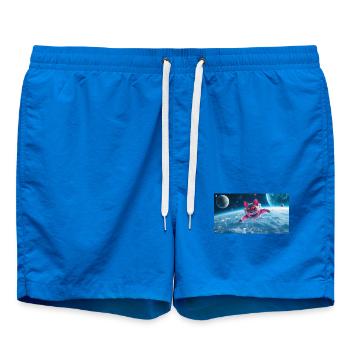 Katze Astronaut - Badeshorts - Cobalt blue - Vorne - AI Model Male 185 light (185cm)
