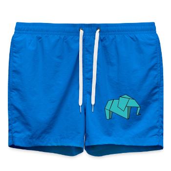 Origami Éléphant - Short de bain - cobalt blue - Devant - AI Model Male 185 light (185cm)