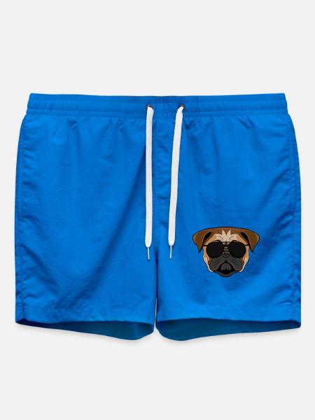 Bulldog in sunglasses - Swim Trunks - cobalt blue
