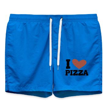 J’adore la pizza - Short de bain - cobalt blue - Devant - AI Model Male 185 light (185cm)