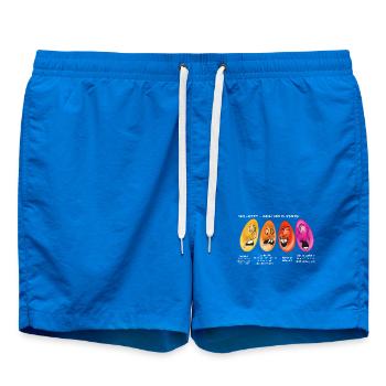 Rente warum? Comic für den Ruhestand - Badeshorts - Cobalt blue - Vorne - AI Model Male 185 light (185cm)