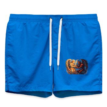 Archange céleste vs Bête infernale - Short de bain - cobalt blue - Devant - AI Model Male 185 light (185cm)