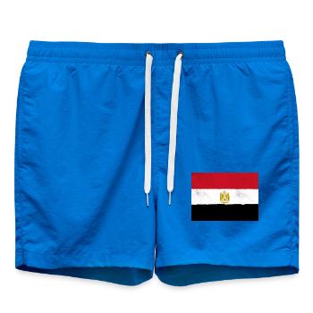 Flagge von Ägypten – Land der Pharaonen - Badeshorts - Cobalt blue - Vorne - AI Model Male 185 light (185cm)