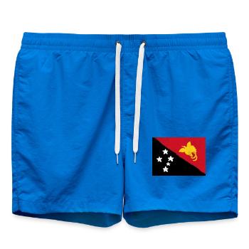 Flagge von Papua-Neuguinea - Badeshorts - Cobalt blue - Vorne - AI Model Male 185 light (185cm)