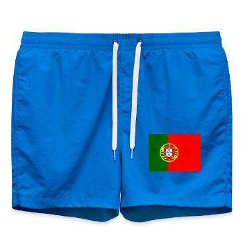 Drapeau du Portugal - Short de bain - cobalt blue - Devant - AI Model Male 185 light (185cm)