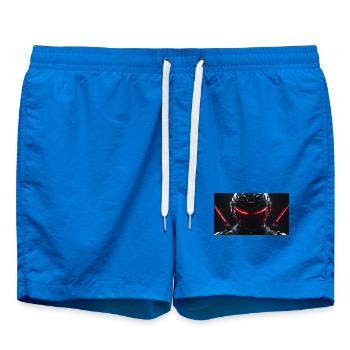 Vêtements Futuristes Cybernétique Nuit - Short de bain - cobalt blue - Devant - AI Model Male 185 light (185cm)