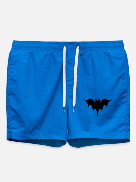 Bat Halloween Art 3 - Swim Trunks - cobalt blue
